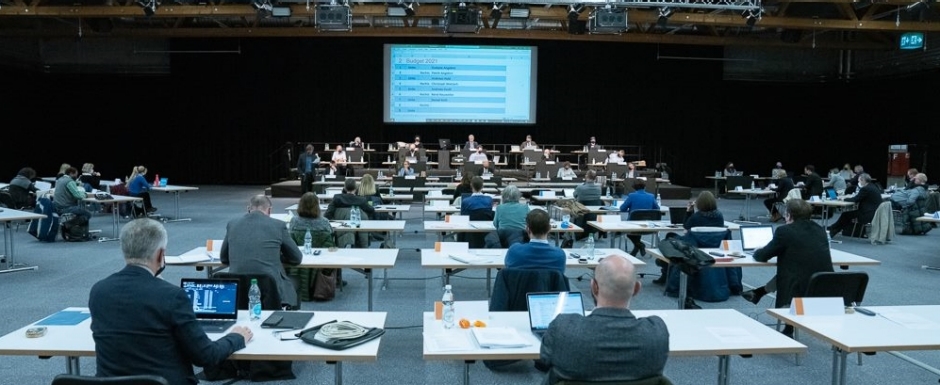 Ansicht Parlament in der Olmahalle